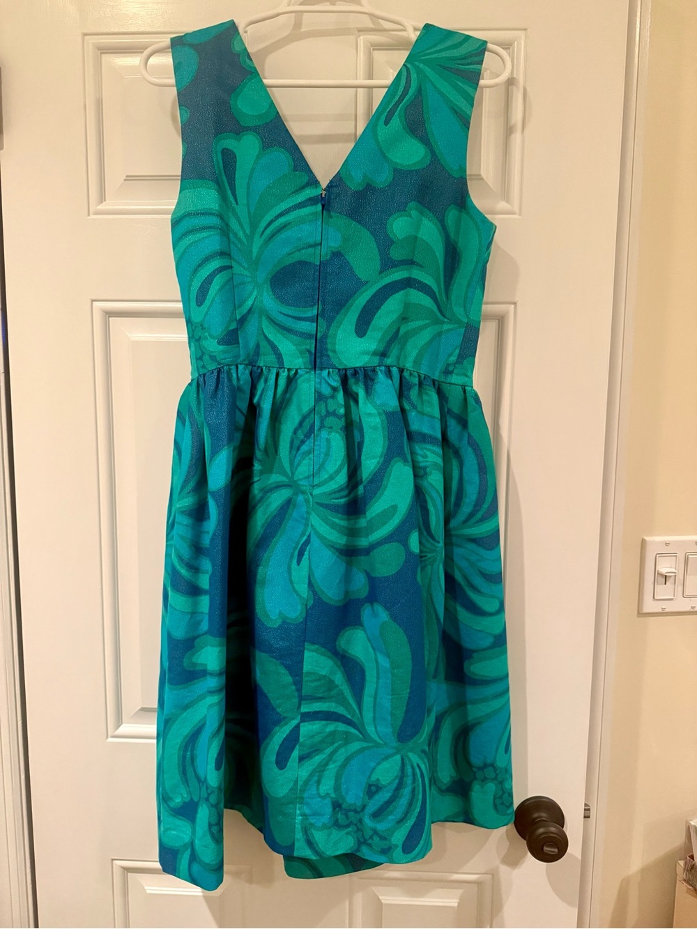 RARE Lilly Pulitzer Turquoise/Teal Dress with Rhinestones - Picture 3 of 4